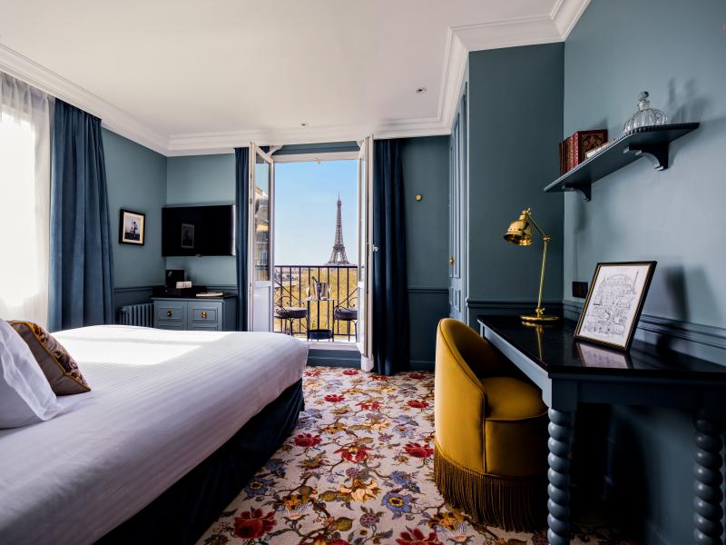 Hôtel Duquesne Eiffel - La Chambre 55 vue Tour Eiffel